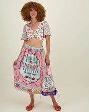 Shop Me369 Vanessa Printed Midi Skirt | Candy - Me369