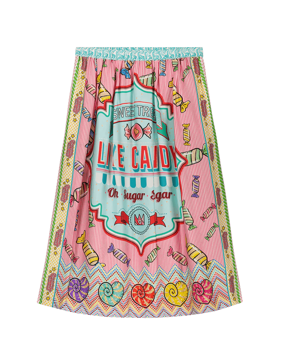 Shop Me369 Vanessa Printed Midi Skirt | Candy - Me369