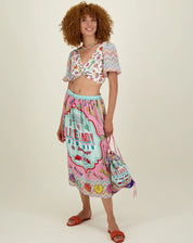 Shop Me369 Vanessa Printed Midi Skirt | Candy - Me369