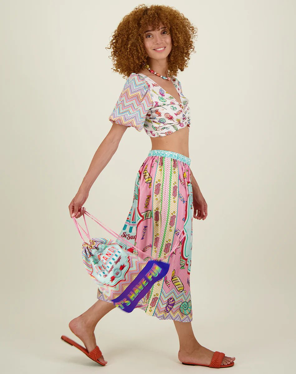 Shop Me369 Vanessa Printed Midi Skirt | Candy - Me369