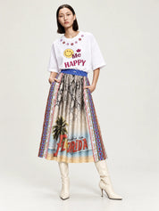 Shop Me369 Vanessa Printed Midi Skirt – Snake - Me369