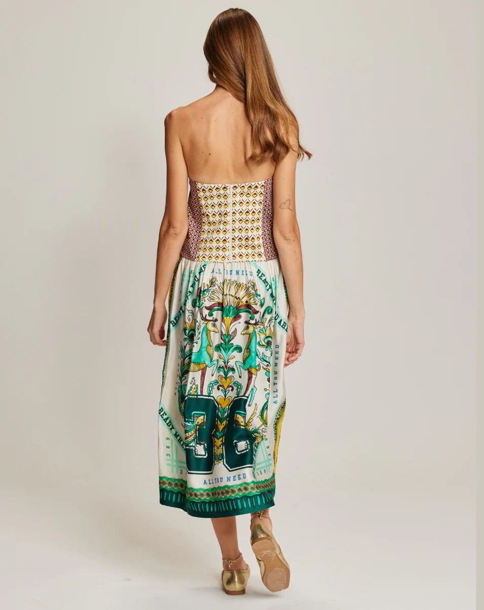 Shop Me369 Vanessa Sporty Jade Midi Skirt - Me369