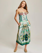 Shop Me369 Vanessa Sporty Jade Midi Skirt - Me369