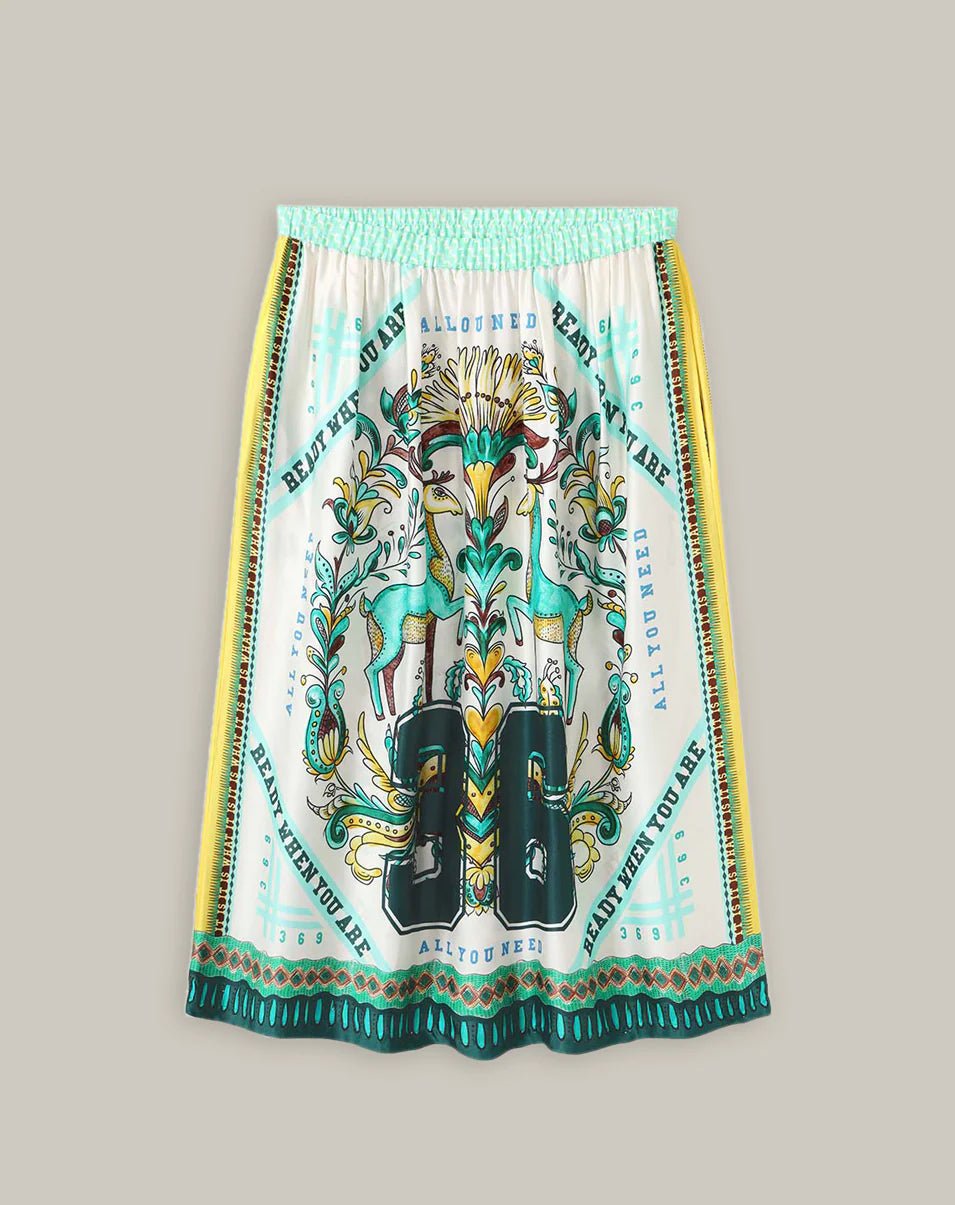 Shop Me369 Vanessa Sporty Jade Midi Skirt - Me369