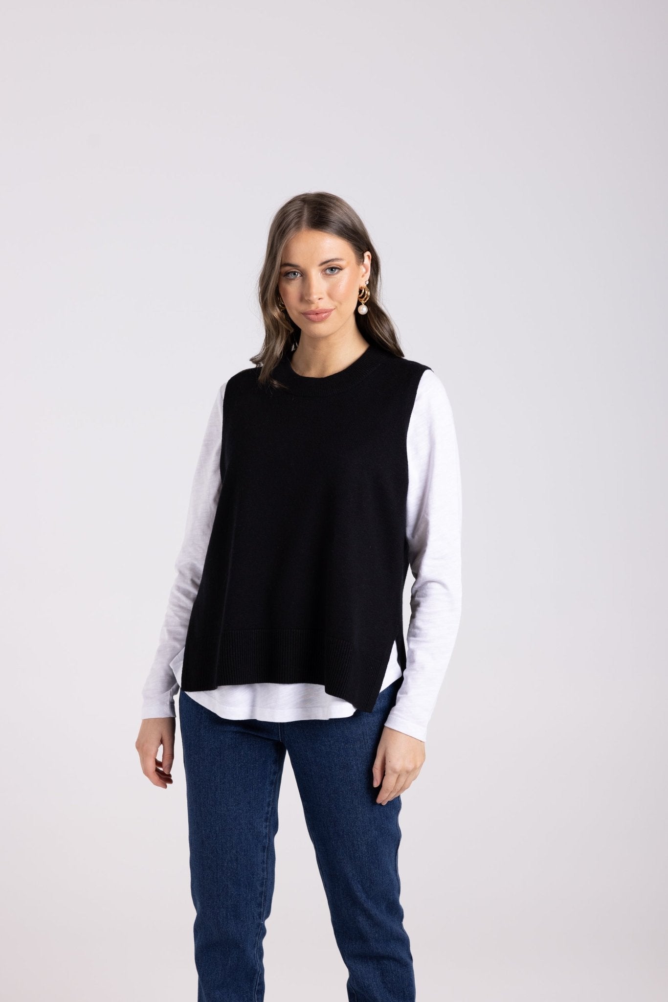 Shop Merino/Cotton Knit Vest - Two T's