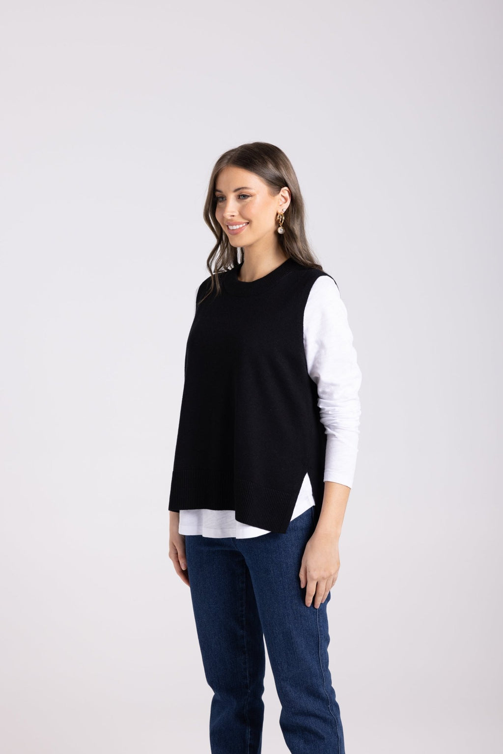 Shop Merino/Cotton Knit Vest - Two T's