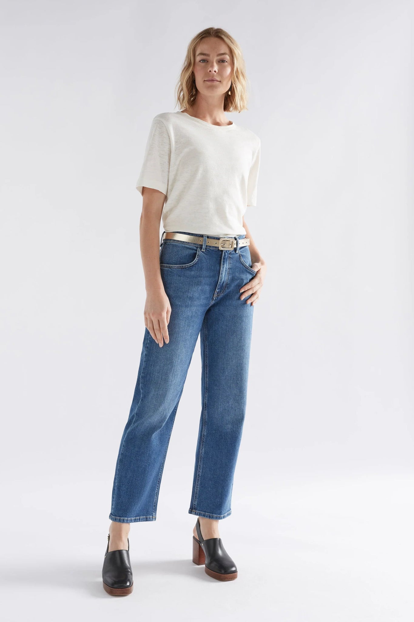 Shop Metti Leather Belt - Elk The Label