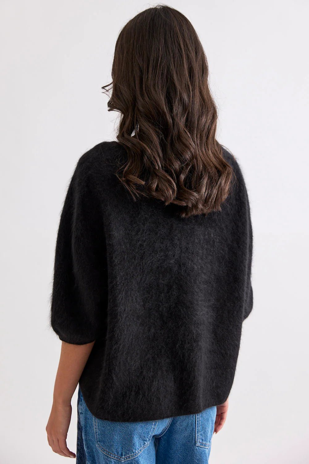 Shop Mia Fratino Eliza Brushed Cashmere/Merino Tee - Mia Fratino