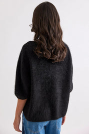 Shop Mia Fratino Eliza Brushed Cashmere/Merino Tee - Mia Fratino