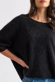 Shop Mia Fratino Eliza Brushed Cashmere/Merino Tee - Mia Fratino
