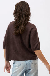 Shop Mia Fratino Eliza Brushed Cashmere/Merino Tee - Mia Fratino