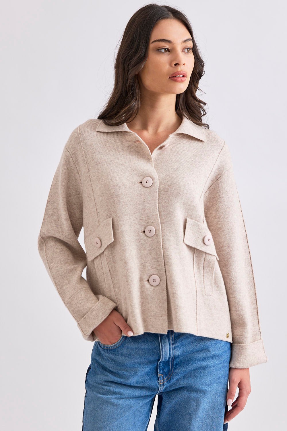 Shop Mia Fratino Elwood Knitted Jacket - Mia Fratino