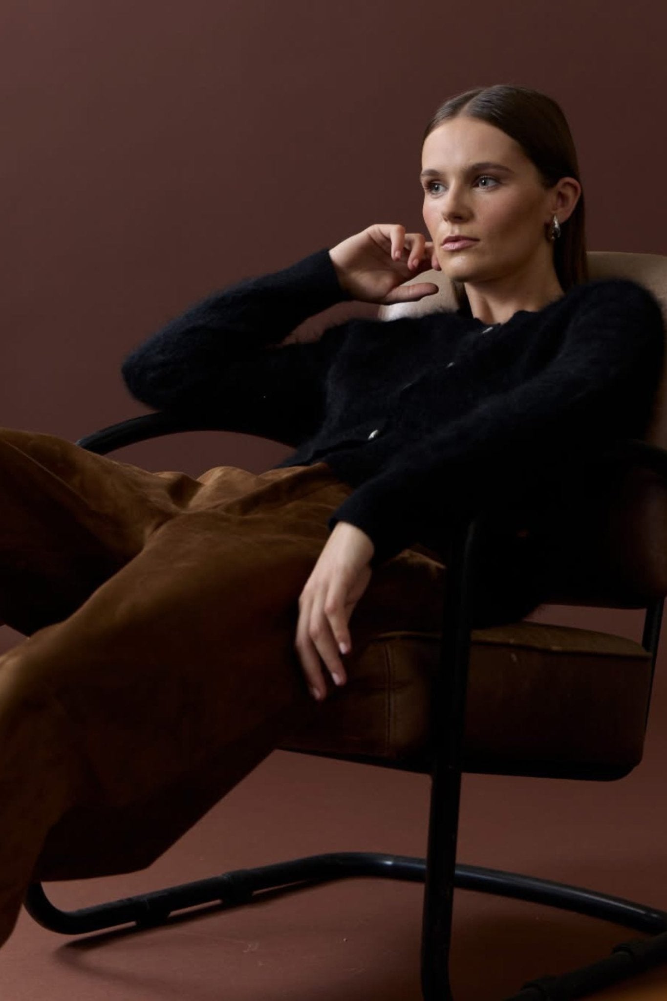 Shop Mia Fratino Sierra Brushed Cashmere/Merino Cardi - Mia Fratino