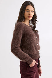 Shop Mia Fratino Sierra Brushed Cashmere/Merino Cardi - Mia Fratino