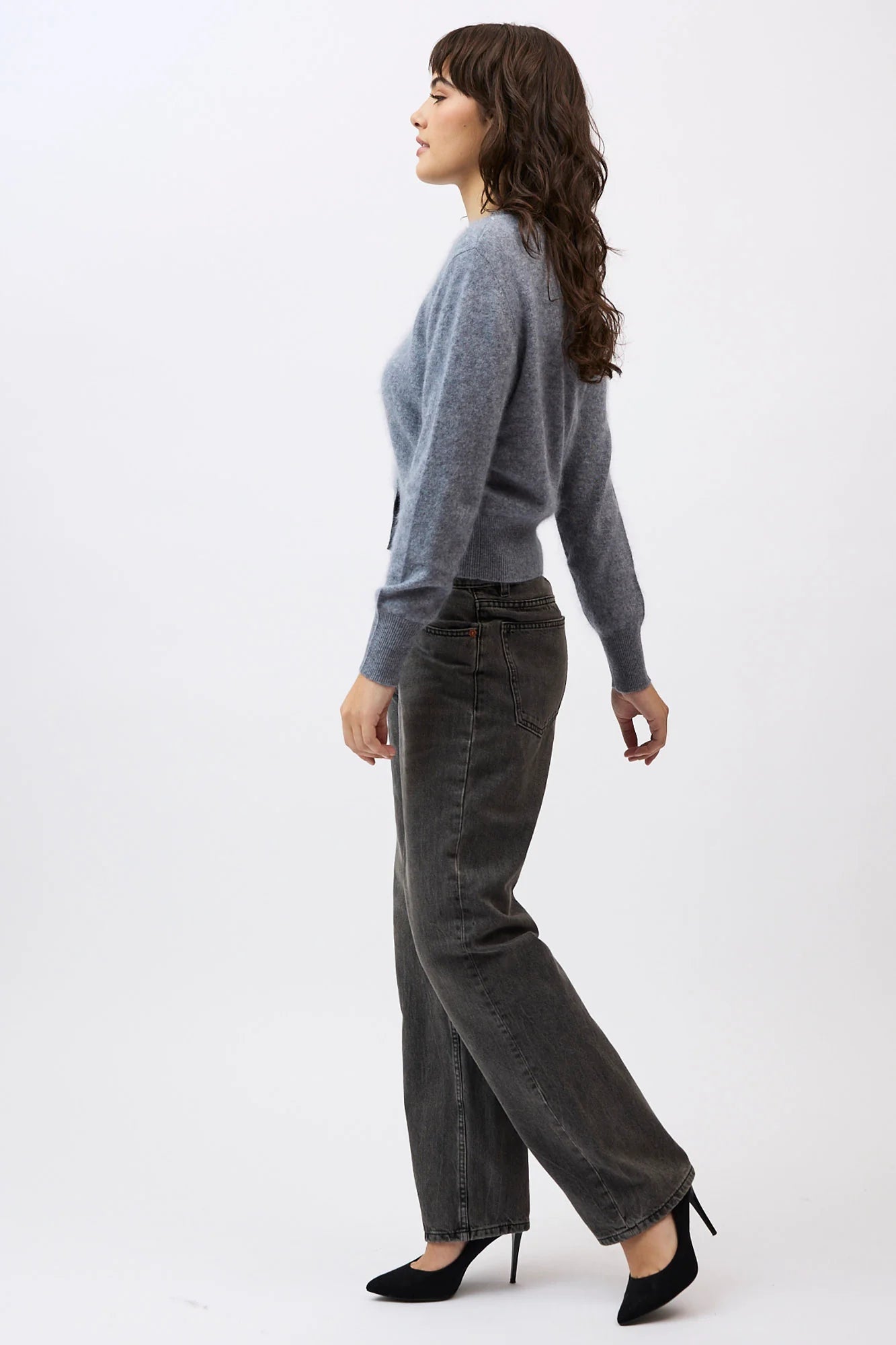 Shop Mia Fratino Sierra Brushed Cashmere/Merino Cardi - Mia Fratino