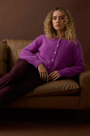 Shop Mia Fratino Sierra Brushed Cashmere/Merino Cardi - Mia Fratino