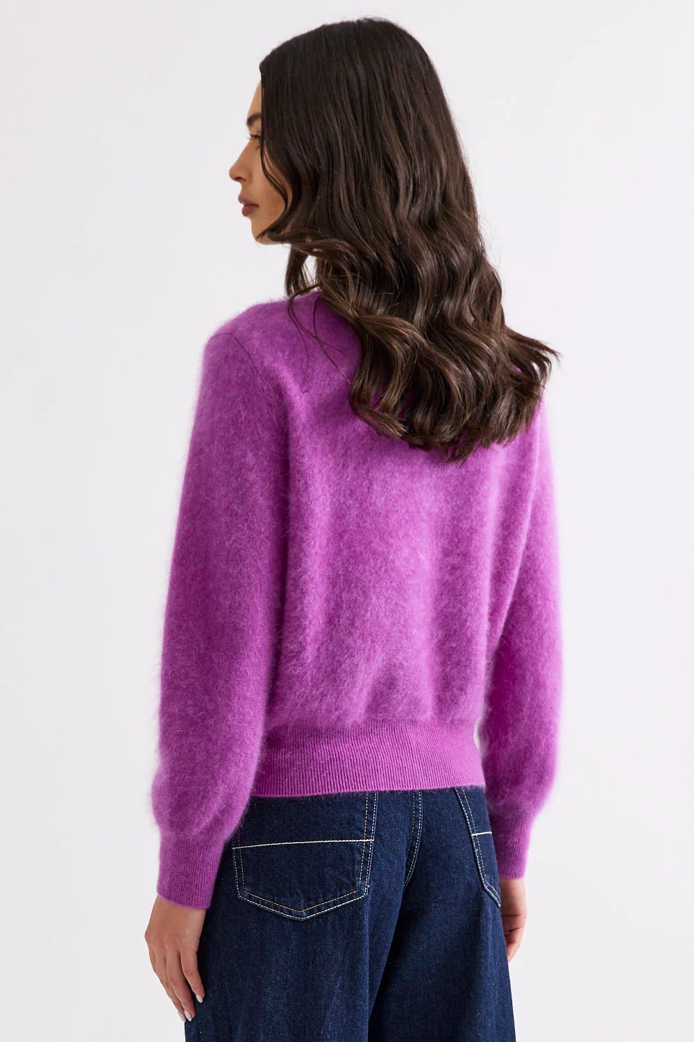 Shop Mia Fratino Sierra Brushed Cashmere/Merino Cardi - Mia Fratino