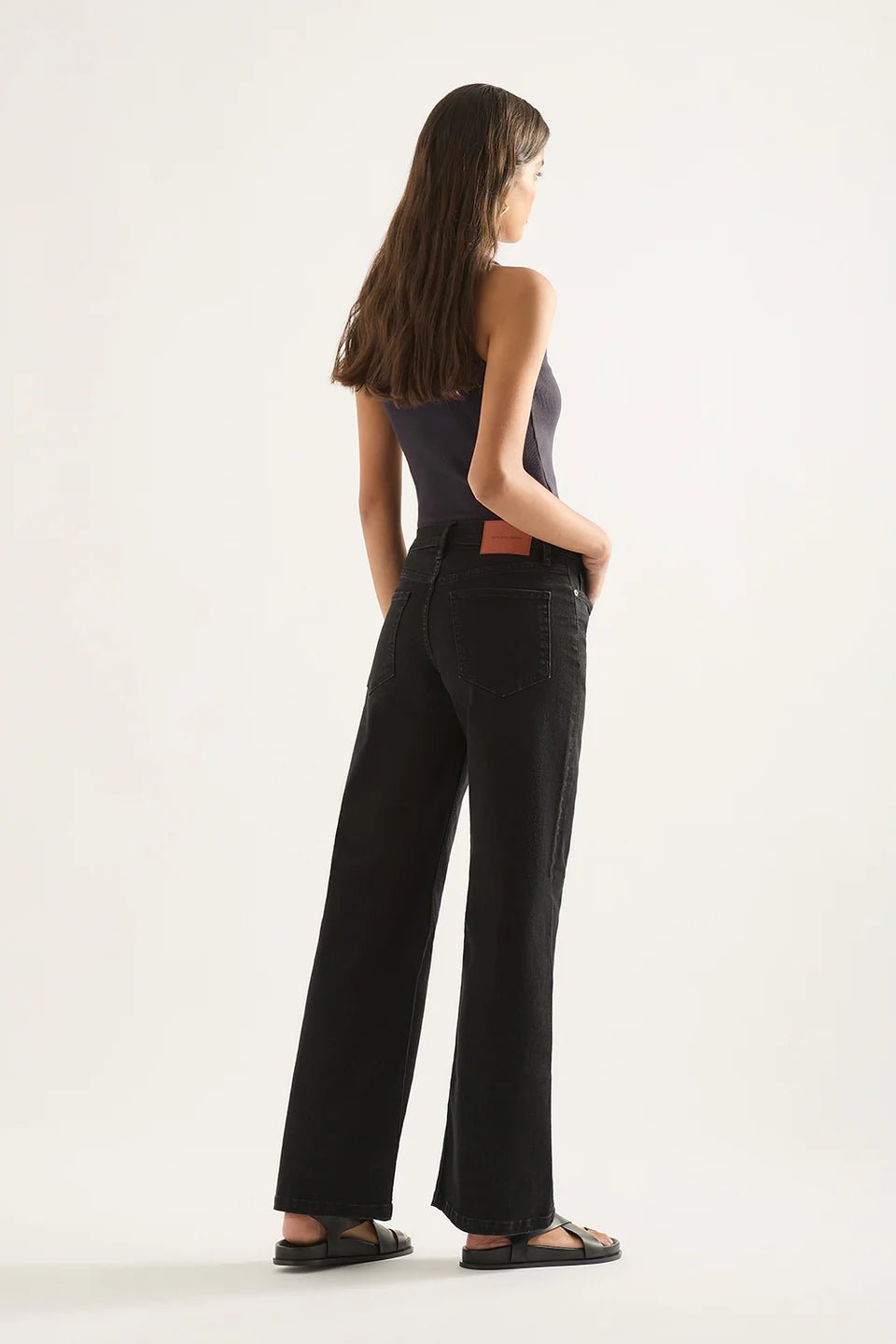 Shop Mia Mid Wide Leg Jean | Black - Outland Denim