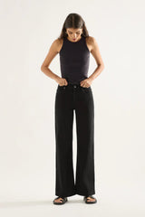 Outland Denim Mia Mid Wide Leg Jeans Black