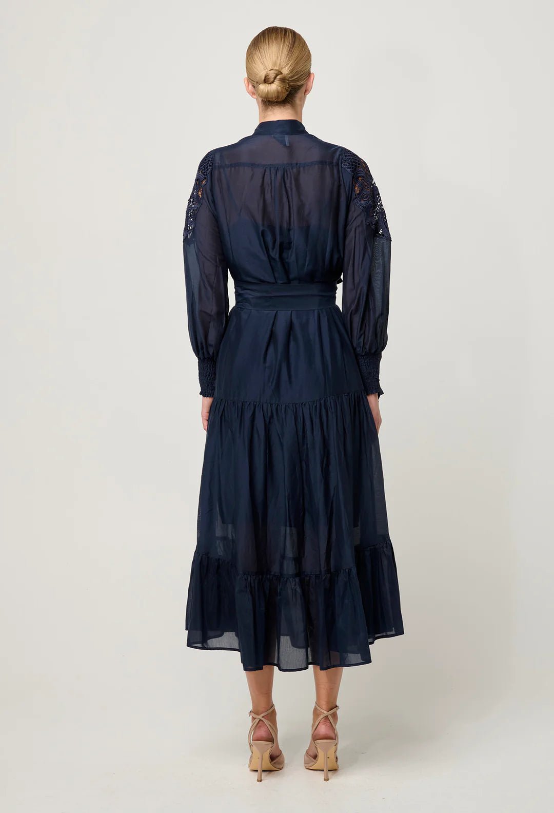 Shop Mirador Cotton Silk Maxi Dress in Night Sky - OnceWas