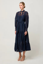 Shop Mirador Cotton Silk Maxi Dress in Night Sky - OnceWas