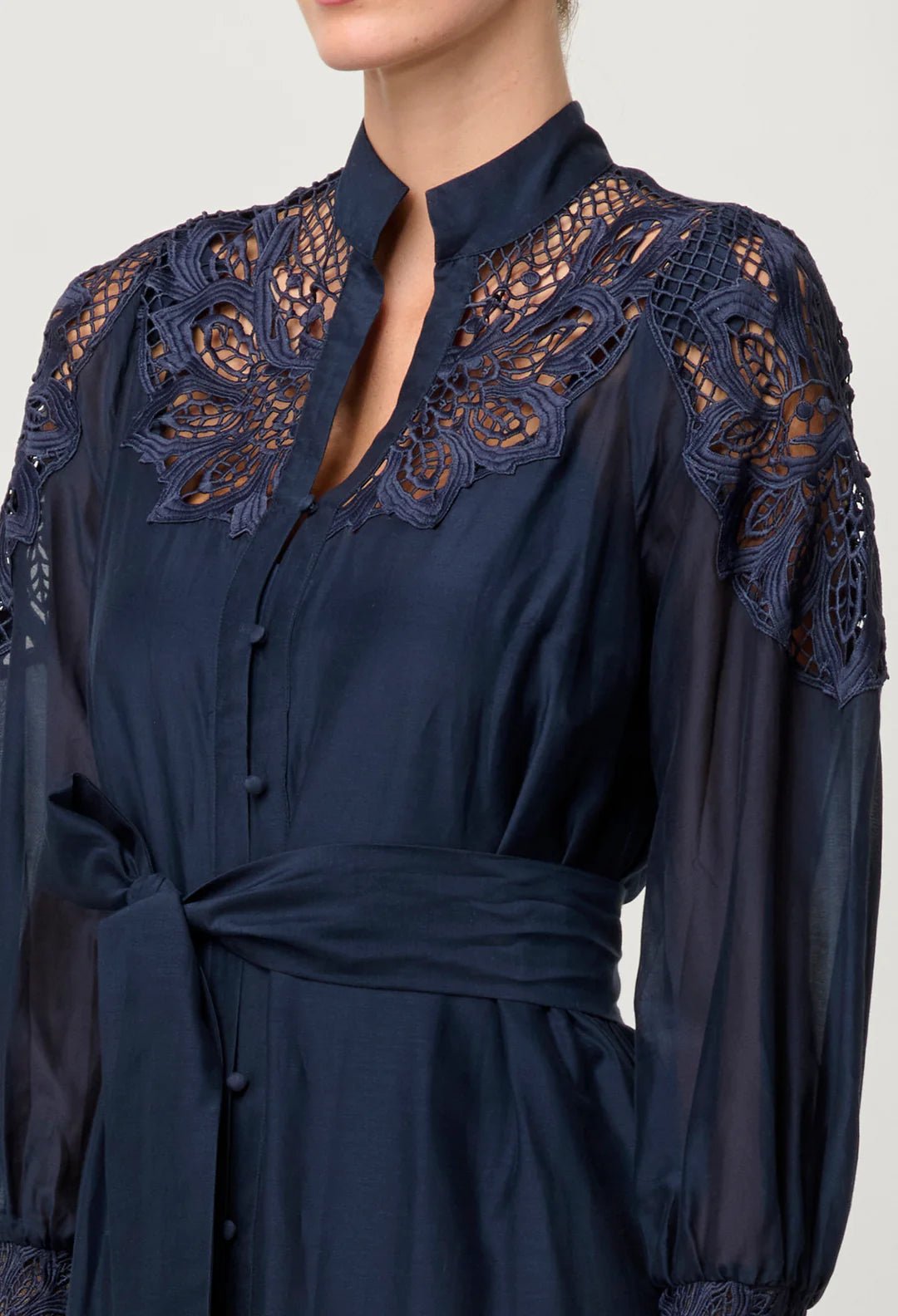 Shop Mirador Cotton Silk Maxi Dress in Night Sky - OnceWas