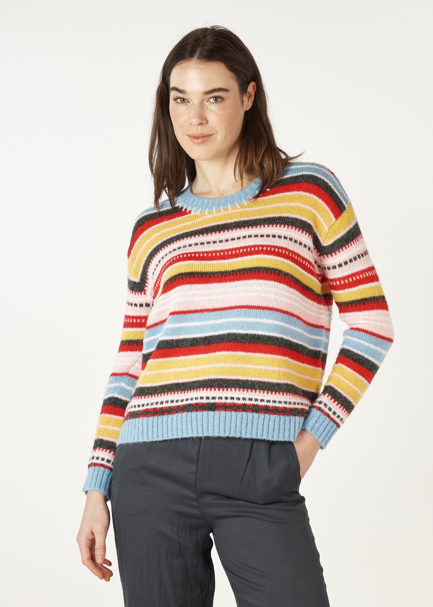 Shop Mohair Stripe Jumper - Zaket & Plover