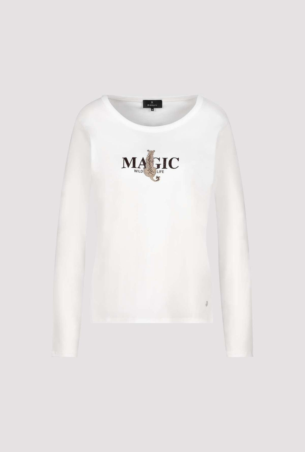 Shop Monari African Ranch Leopard Cotton LS T-Shirt - Monari