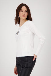 Shop Monari African Ranch Leopard Cotton LS T-Shirt - Monari