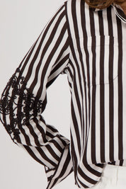 Shop Monari All-Over Print Stripe Shirt - Monari
