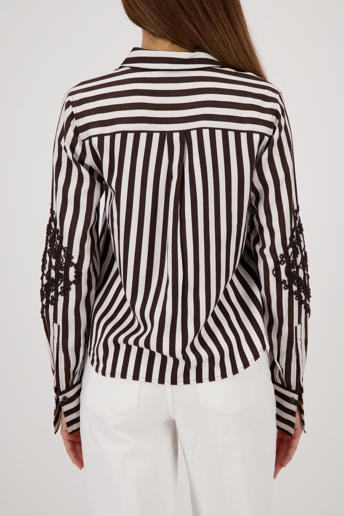 Shop Monari All-Over Print Stripe Shirt - Monari