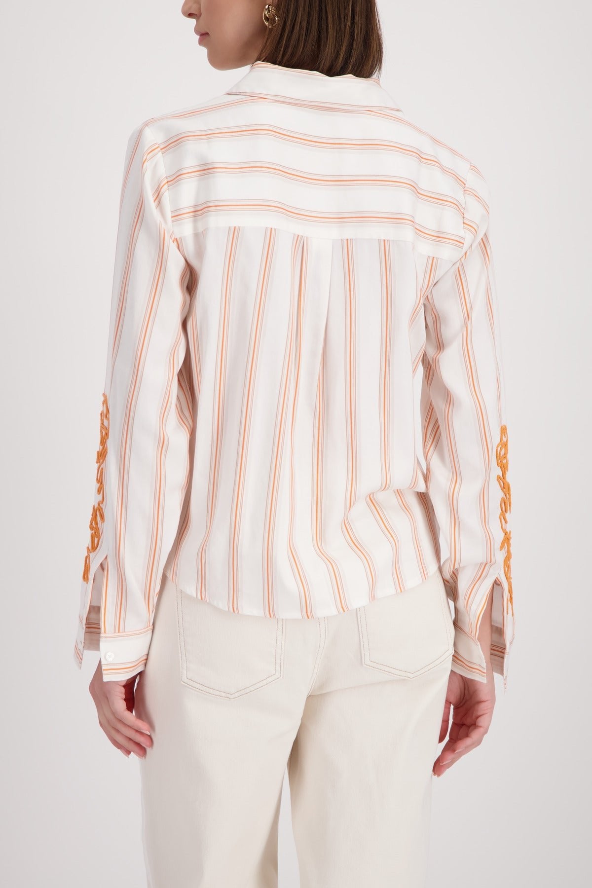Shop Monari All-Over Print Stripe Shirt - Monari
