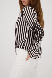 Shop Monari All-Over Print Stripe Shirt - Monari