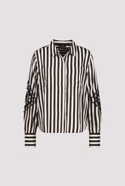 Shop Monari All-Over Print Stripe Shirt - Monari