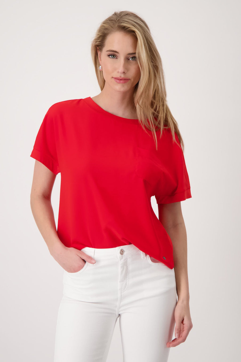Shop Monari Buenos Aires Basic Neck Jersey Blouse - Monari