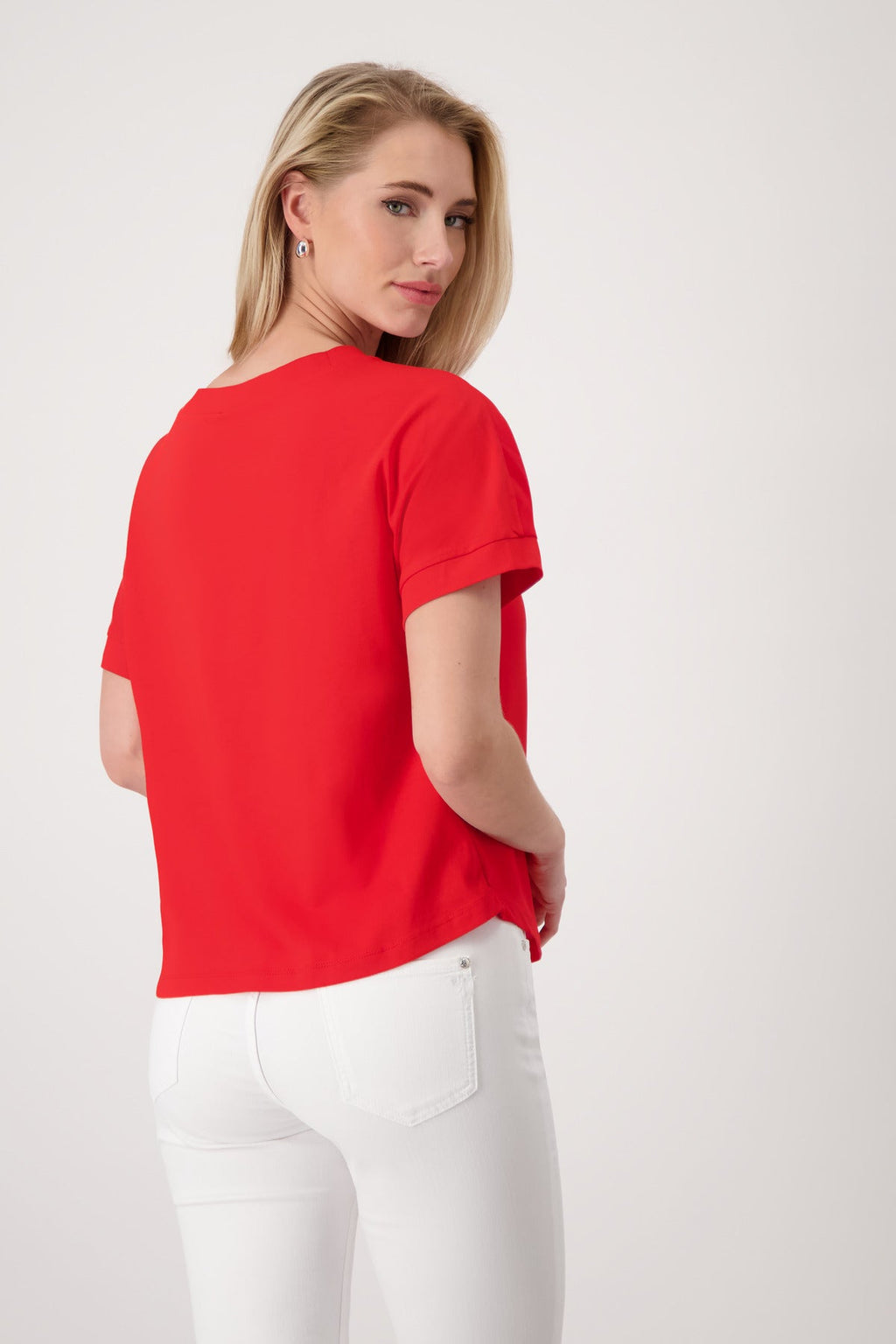 Shop Monari Buenos Aires Basic Neck Jersey Blouse - Monari