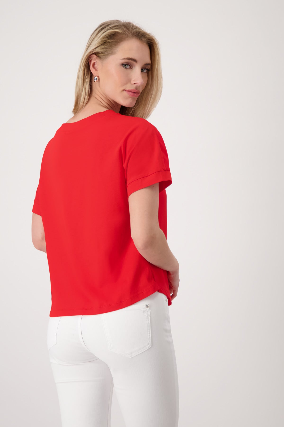 Shop Monari Buenos Aires Basic Neck Jersey Blouse - Monari