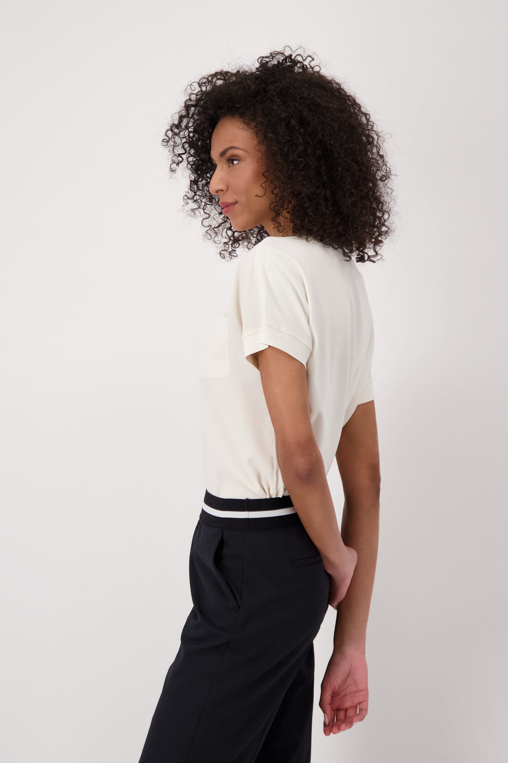 Shop Monari Buenos Aires Basic Neck Jersey Blouse - Monari