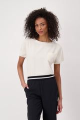 Monari Buenos Aires Basic Neck Jersey Blouse