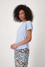 Shop Monari Buenos Aires Basic Neck Jersey Blouse - Monari