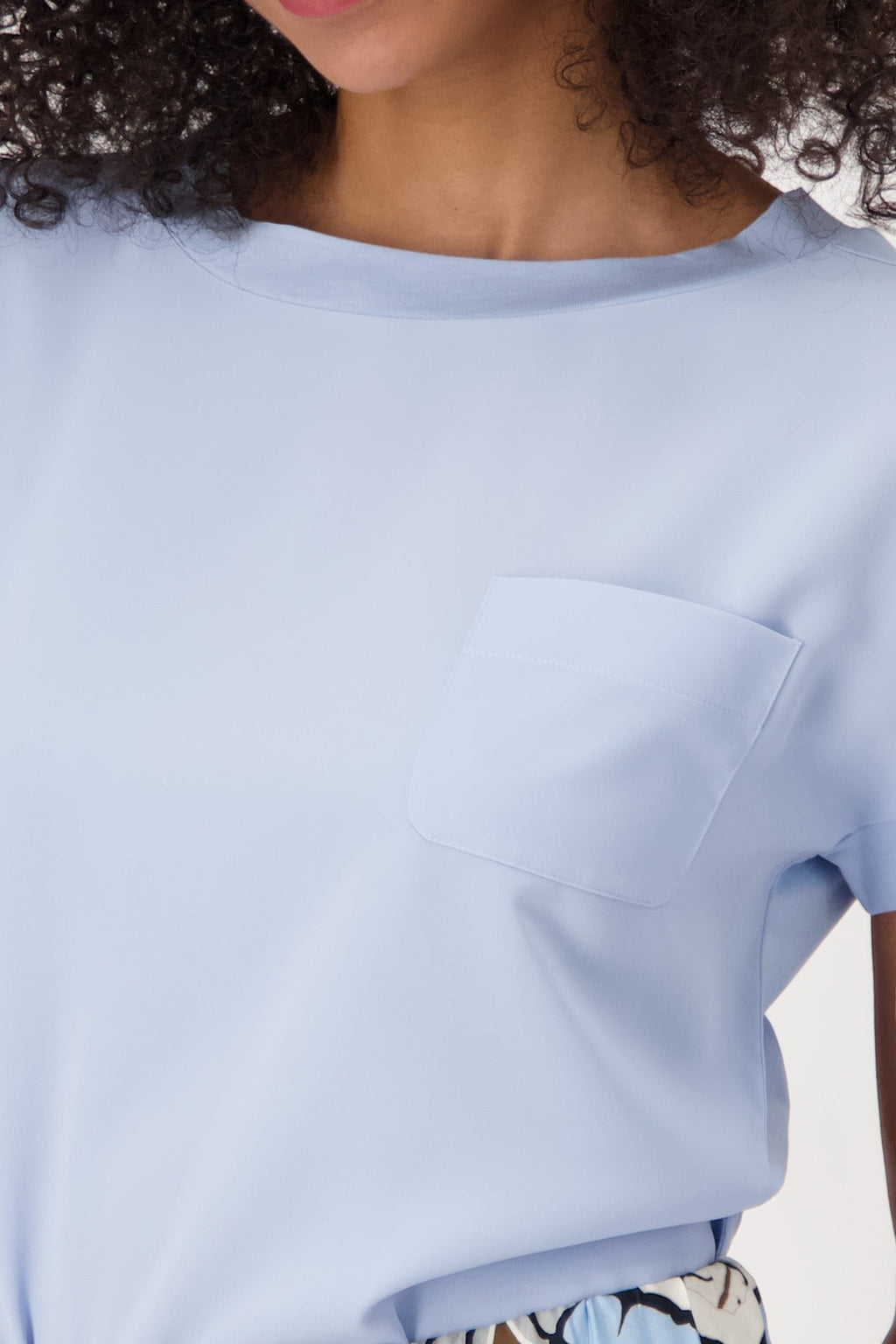 Shop Monari Buenos Aires Basic Neck Jersey Blouse - Monari