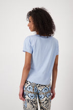 Shop Monari Buenos Aires Basic Neck Jersey Blouse - Monari