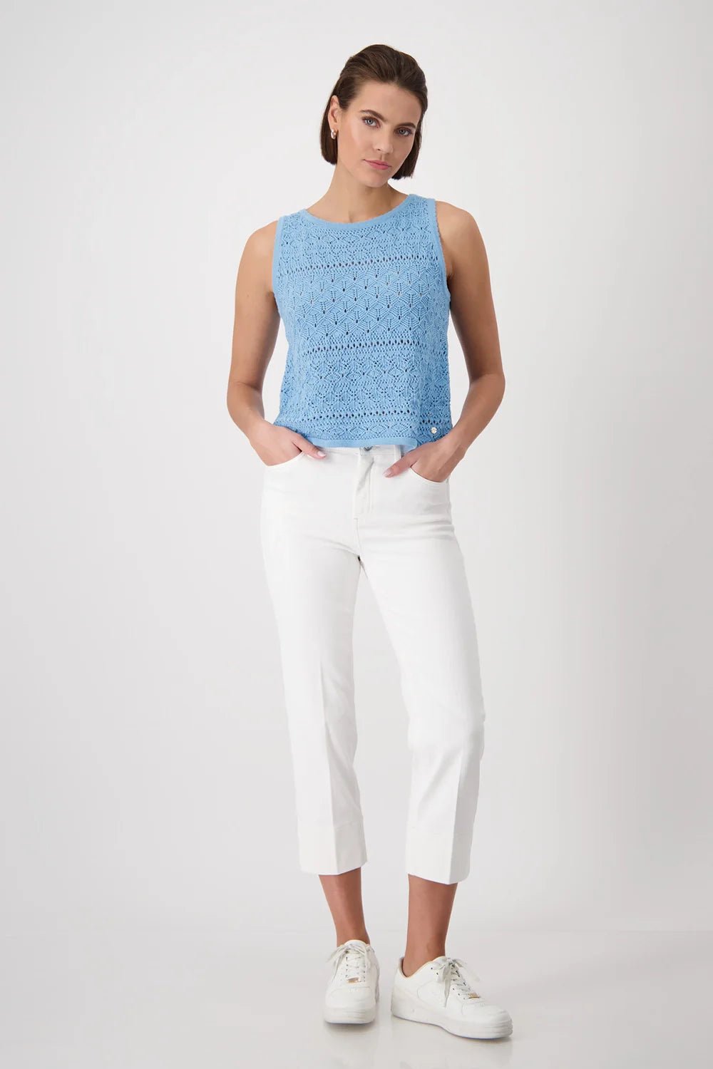 Shop Monari Call It Spring Ajour Knit Top - Monari