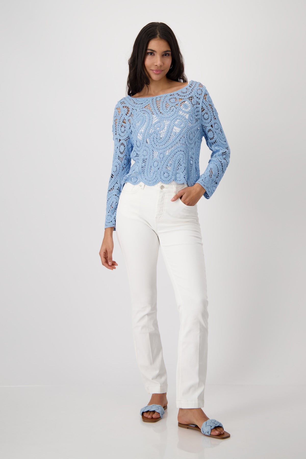 Shop Monari Call It Spring Lace Sweater Cornelly - Monari