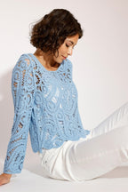 Shop Monari Call It Spring Lace Sweater Cornelly - Monari