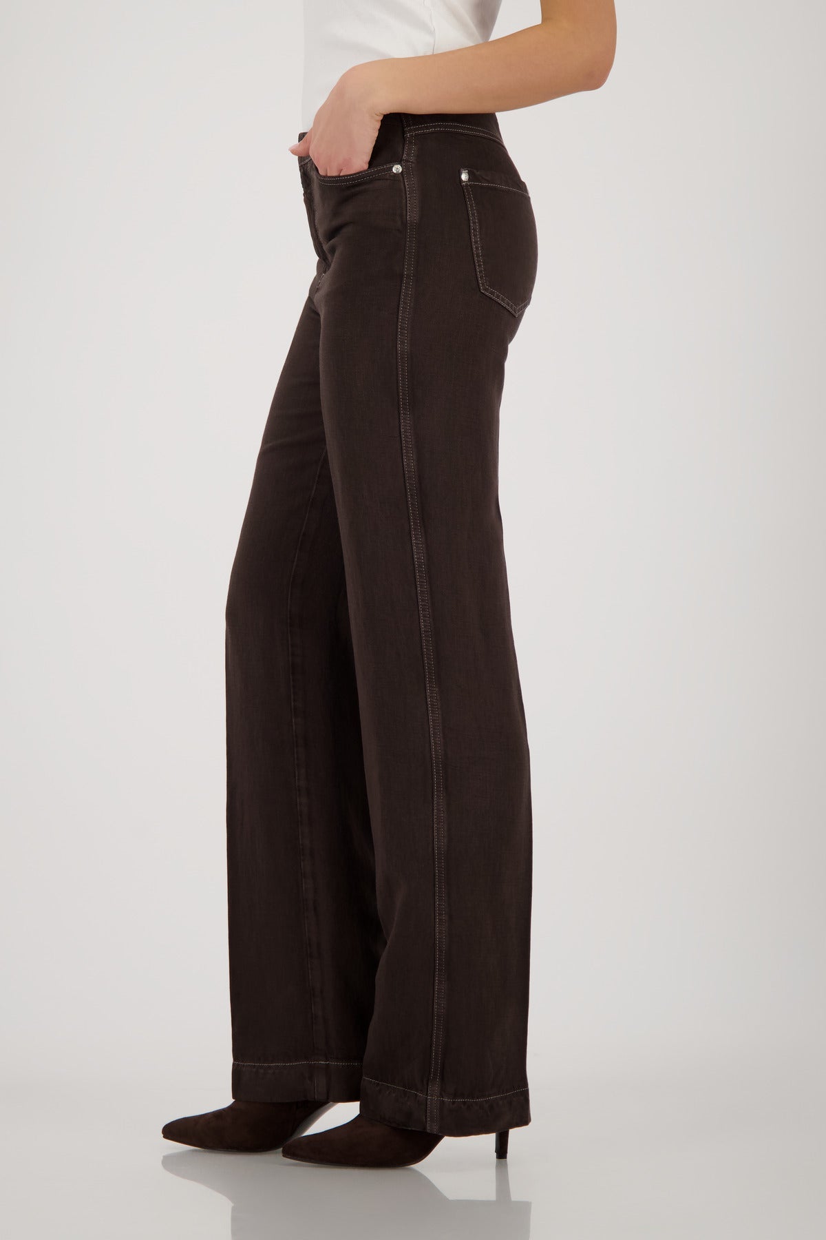 Shop Monari Cape Town Contrast Seam Trouser - Monari