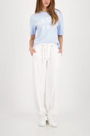 Shop Monari Cape Town Wide-Leg Trousers with Drawstring - Monari