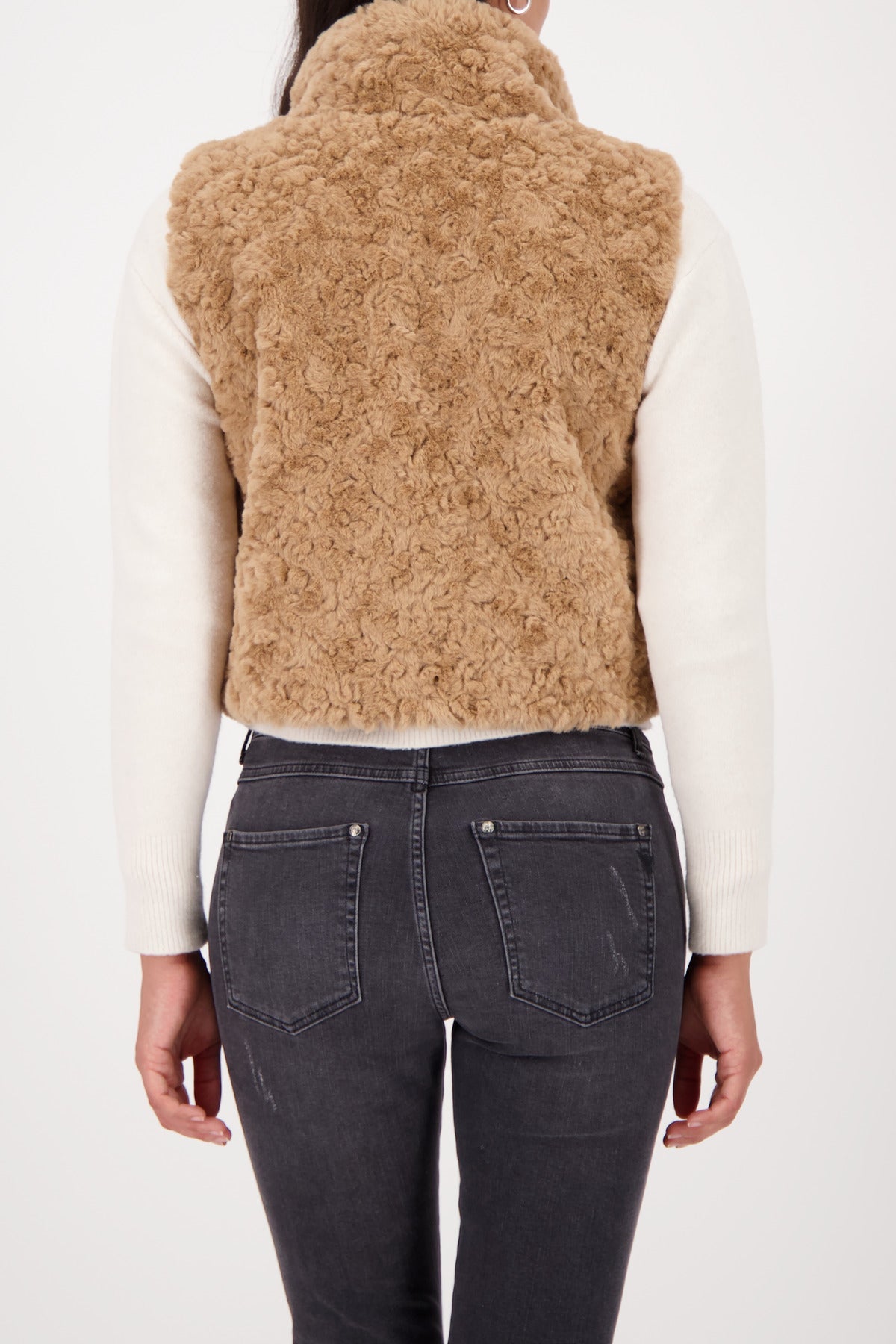Shop Monari Ciao Bella Faux Fur Waistcoat - Monari