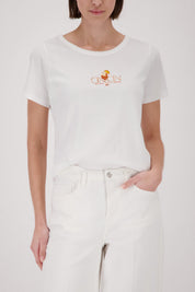 Shop Monari CinCin Short Sleeve T-Shirt with Rhinestones - Monari