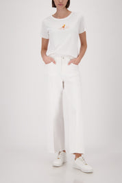 Shop Monari CinCin Short Sleeve T-Shirt with Rhinestones - Monari